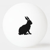 Black Rabbit Silhouette Easter Bunny Pingpongballen (Achterkant)