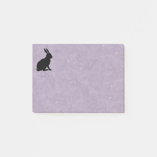 Black Rabbit Silhouette Easter Bunny Post-it® Notes (Voorkant)