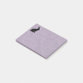 Black Rabbit Silhouette Easter Bunny Post-it® Notes (Schuin)