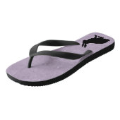 Black Rabbit Silhouette Easter Bunny Teenslippers (Schuin)