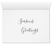 Black Rabbit Winter Snow Xmas Foto gepersonaliseer (Binenzijde Horizontaal (Onderkant))