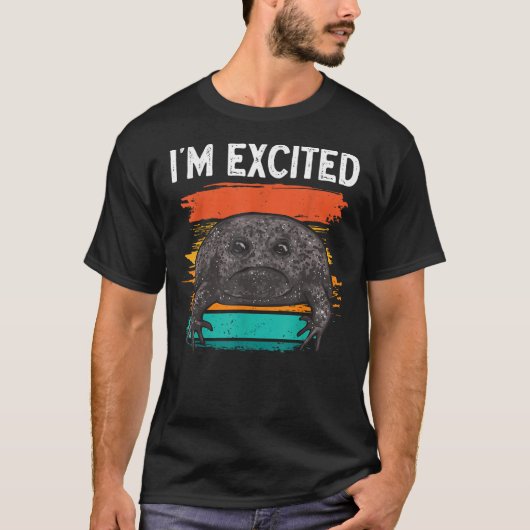 Black Rain Frog I'm Excited Black Desert Rain Frog T-shirt (Voorkant)