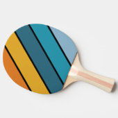 Black Rainbow Bold Striped Tafeltennisbatje (Zijkant)