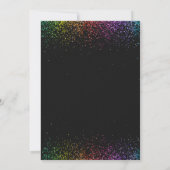 Black Rainbow Elegant Anniversaire Fête Invitation (Dos)