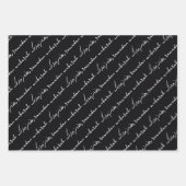 Black Ramadan Mubarak Bilingual Inpakpapier Vel (Voorkant 2)