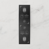 Black Ramadan QR Code Table Tent | Iftar Menu Sign (Extérieur déplié)