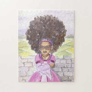 Black Rapunzel Princess Afro puzzle Legpuzzel
