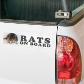 (Black) Rats on board Bumpersticker (Op Truck)