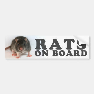 (Black) Rats on board Bumpersticker