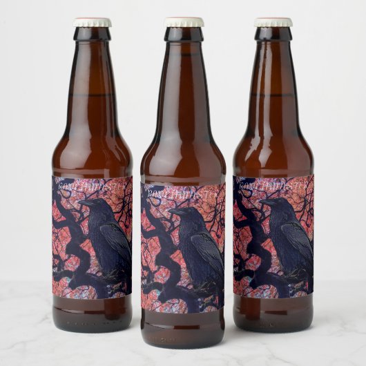 Black Raven and Gnarly Japanese Maple Bier Etiket (Flessen)