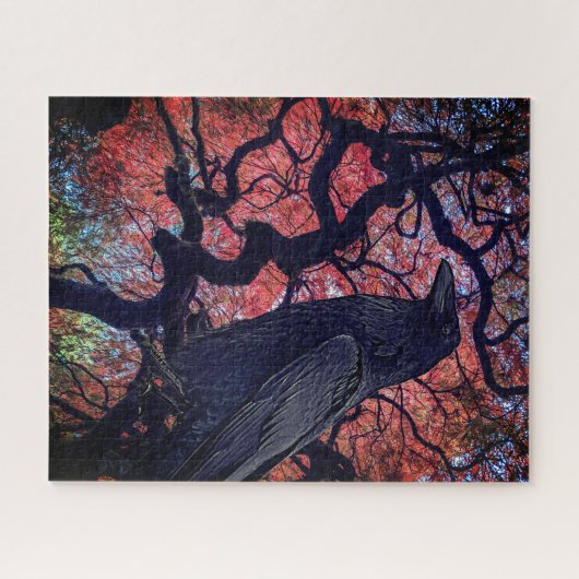 Black Raven and Gnarly Japanese Maple Legpuzzel (Horizontaal)