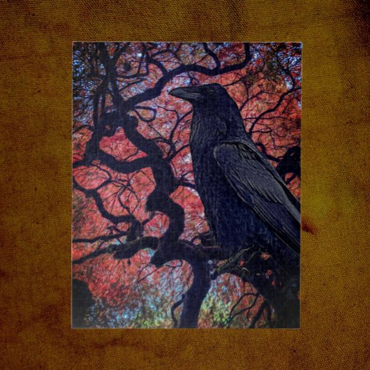 Black Raven and Gnarly Japanese Maple Legpuzzel