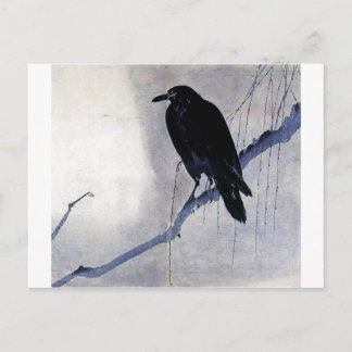 Black Raven Bird Briefkaart