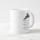 Black Raven Bird Soaring Inspirerend Quote Mok (Voorkant rechts)