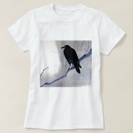 Black Raven Bird T-shirt (Design voorkant)