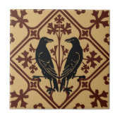 Black Raven Ceramic Tile Tegeltje (Voorkant)