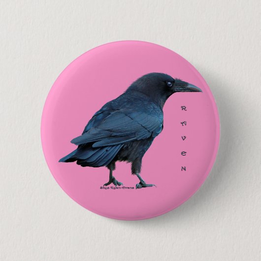 Black Raven Collectie III Ronde Button 5,7 Cm (Voorkant)