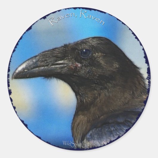 BLACK RAVEN COLLECTIE RONDE STICKER (Voorkant)