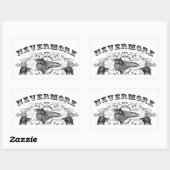 Black Raven Corvid Nooit meer Rechthoekige Sticker (Vel)