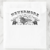 Black Raven Corvid Nooit meer Rechthoekige Sticker (Tas)