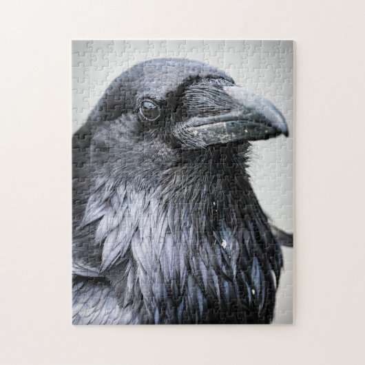 Black Raven Crow Bird Legpuzzel (Verticaal)