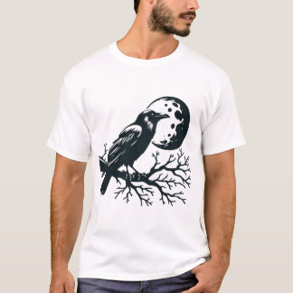 Black Raven en de maan T-shirt