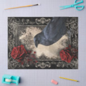 Black Raven Floral Tissuepapier (Craft)