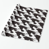 Black Raven Flying Thunder_Cove Cadeaupapier (Uitgerold)