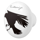 Black Raven Flying Thunder_Cove Keramische Knop (Rechts)