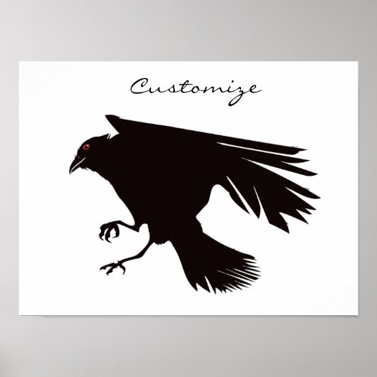 Black Raven Flying Thunder_Cove Poster (Voorkant)