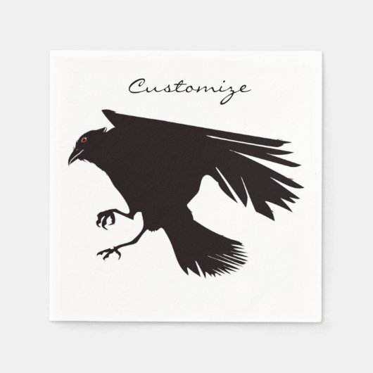 Black Raven Flying Thunder_Cove Servet (Voorkant)