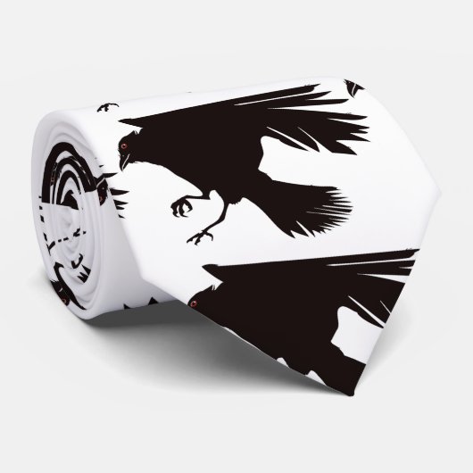 Black Raven Flying Thunder_Cove Stropdas (Opgerold)