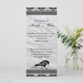 Black Raven Gothic Frame Wedding Programme (Debout devant)