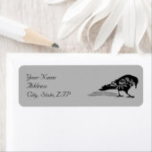 Black Raven Gothic Lijst retouradres Etiket (Insitu)