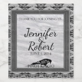 Black Raven Gothique Frame Mariage Étiquette de vi (Étiquettes simples)