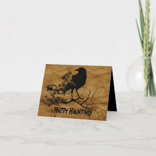 Black Raven Halloween Kaart