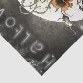 Black Raven Moon Dead Floral Halloween Tissuepapier (Detail)