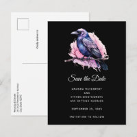 Black Raven op een Branch Illustratie bruiloft
