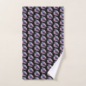 Black Raven op een Branch Pattern Bad Handdoek (Handdoek)