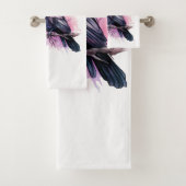 Black Raven op een tak Bad Handdoek (Insitu)