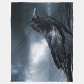 Black Raven op Fleece Blanket Deken (Voorkant)