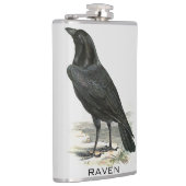 Black Raven Personalize Name Flask Heupfles (Rechts)
