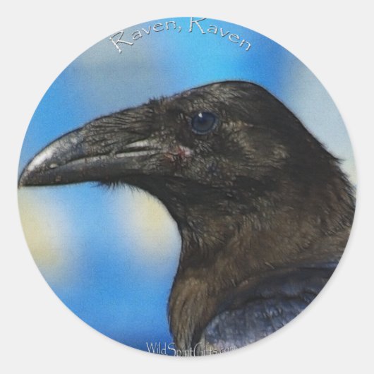 BLACK RAVEN Portrait Sticker (Voorkant)
