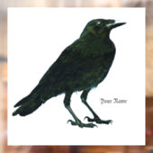 Black Raven Raamsticker (Vel 2)