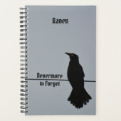Black Raven Silhouette Nevermore om Gothic te verg Planner (Voorkant)