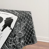 Black Raven Sugar Skull Skeleton Table Cloth Tafelkleed (Voorbeeld)