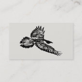 Black Raven Vogel stijgt in Flight Art Visitekaartje (Achterkant)