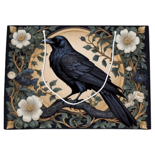 Black Raven William Morris geïnspireerd Groot Cadeauzakje (Voorkant)