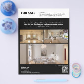 Black Real Estate Property Listing Flyer (Enkel)
