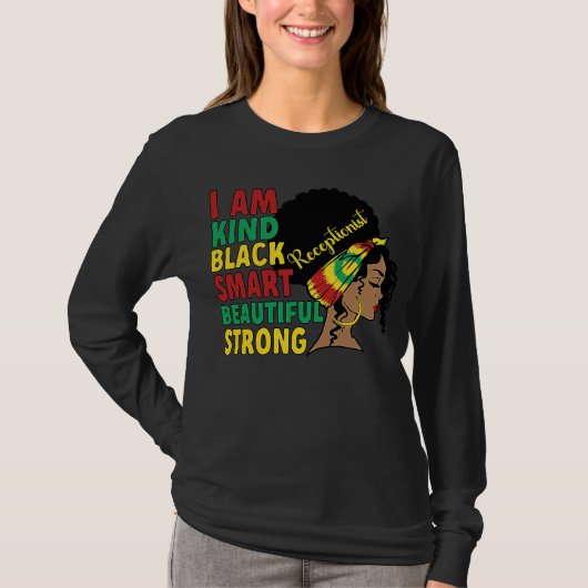 Black Receptionist African American Reception T-shirt (Voorkant)
